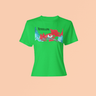 Green eco-conscious t-shirt with bold 'Love Our Planet' message. Stylish and sustainable for everyday wear.