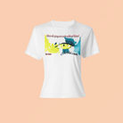 White Future T-Shirt - Sustainable | Unity & Inspiration featuring vivid liberty eye design, ideal for expressing values through eco-friendly apparel.