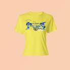 Eco-Friendly Men's T-Shirt - Be the Change in yellow with bold environmental message. Made from 100% cotton for eco-conscious wearers.