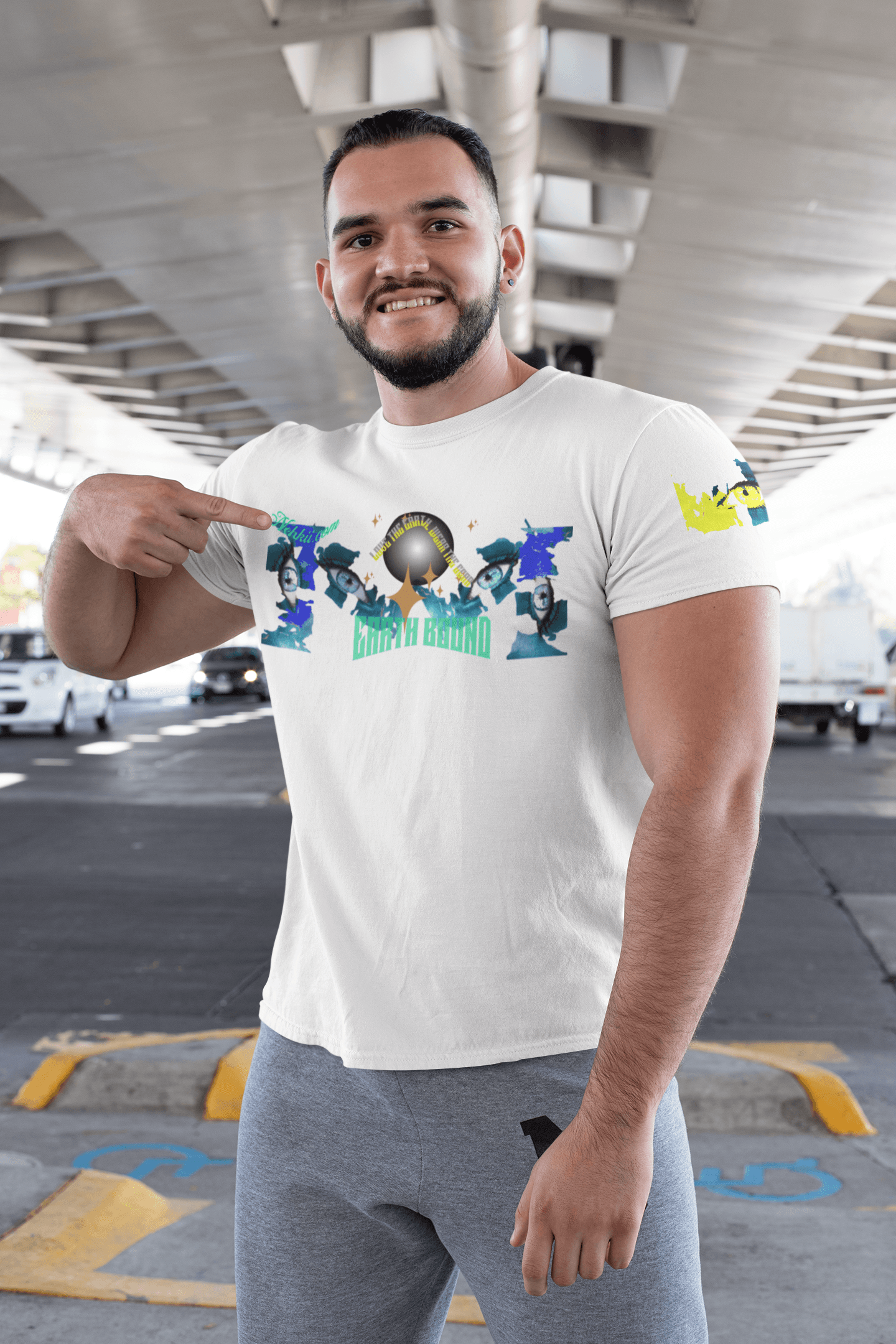 Eco-friendly T-Shirt - A Statement for Earth in clean white, crafted from 100% cotton and printed with bold environmental awareness art.