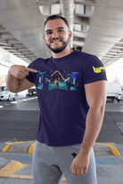 Eco-friendly T-Shirt - A Statement for Earth in deep purple, showcasing climate action graphics on soft 100% cotton for sustainable style.