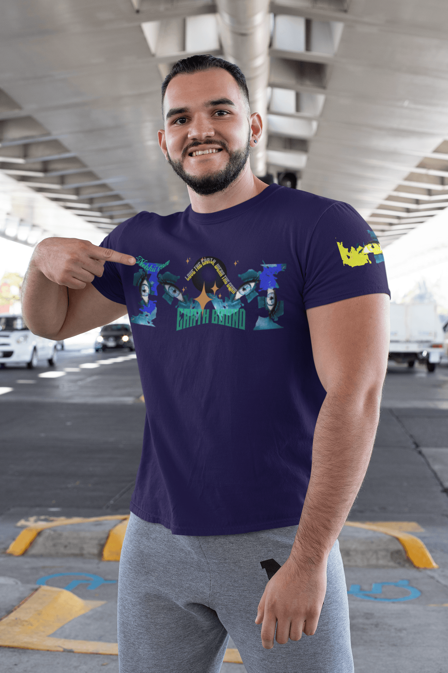 Eco-friendly T-Shirt - A Statement for Earth in deep purple, showcasing climate action graphics on soft 100% cotton for sustainable style.