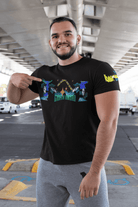 Eco-friendly T-Shirt - A Statement for Earth in classic black, featuring colorful climate graphics on 100% cotton for eco-conscious style.