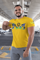 Eco-friendly T-Shirt - A Statement for Earth in sunshine yellow, made from 100% cotton and featuring vibrant climate justice graphics.