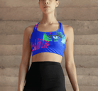 Blue Planet Heart Tank Top with artistic Earth design and pink 'Lchkü Life' lettering. 100% cotton tank for planet lovers and summer comfort.