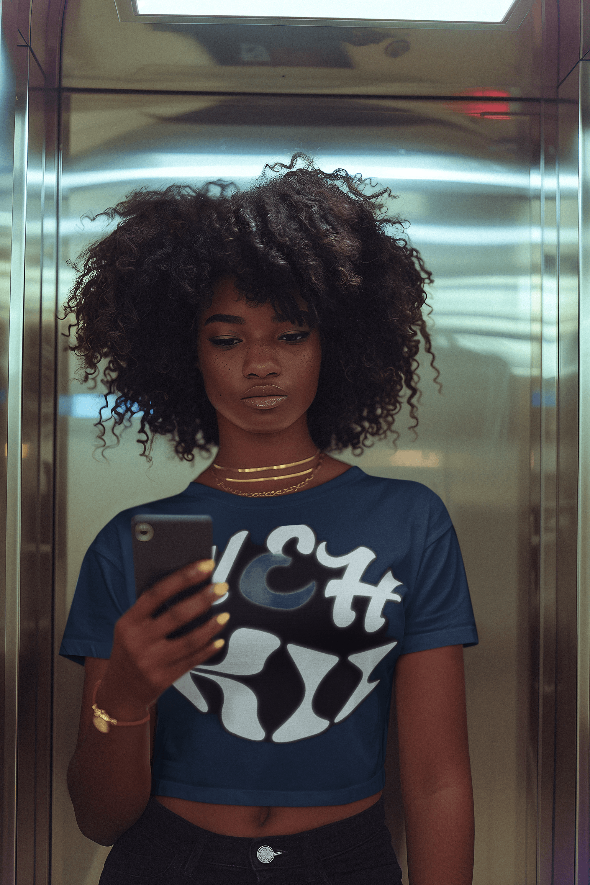 Navy Eco-Friendly Love T-Shirt - Wear Kindness, a stylish and responsible choice in eco-conscious T-shirts for modern wardrobes.