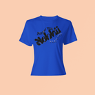 Blue Eco-Friendly T-Shirt - A Kinder World featuring 'Nurture Your Nature' text. Ethically made tank top for sustainable fashion lovers.