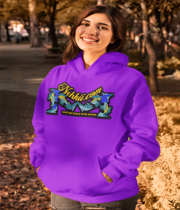 Earth Bound Women Hoodies in vibrant purple with bold graphic print, perfect for casual fall fashion. Shop now for style and comfort.