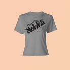 Gray Eco-Friendly T-Shirt - A Kinder World with bold 'Nurture Your Nature' text. Neutral-toned, sustainable tank top for eco-conscious wearers.